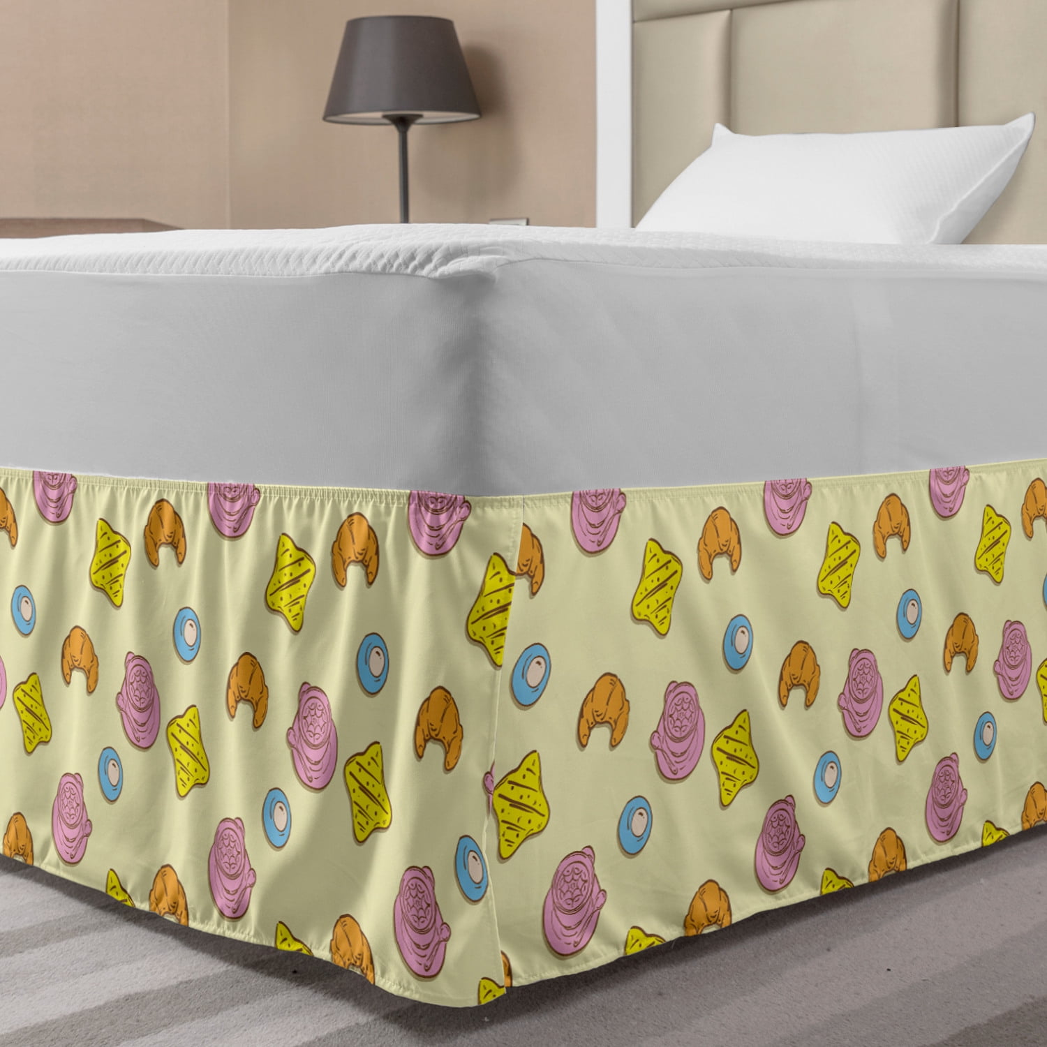 Details about   Wrap Around Bed Skirt  Fabric Three Sides All Color Queen Size 100% Microfiber 