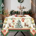 thumbnail image 4 of Rectangle Christmas Tablecloth 60 x 102in,Christmas Tree Elk Holiday Decoration Table Cloth,Polyester Waterproof and Wrinkle-resistant Durable Christmas Tablecloth for Kitchen,Winter and Home Decor, 4 of 5