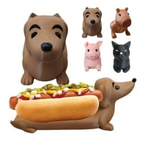 Joernso Dachshund Tray Funny Hot Dog Dish Creative Shape Easy to Clean Hot Dog Holder Sandwiches Plate Kitchen Decor