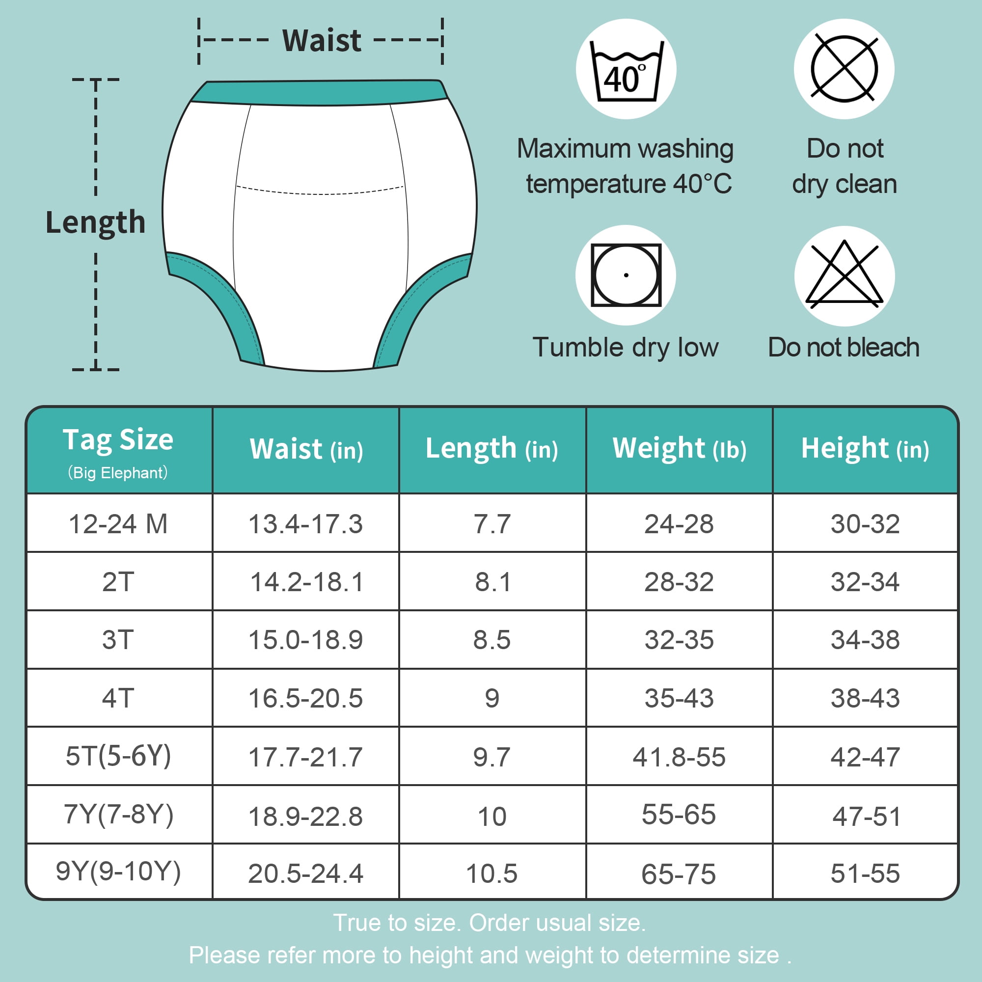 BIG ELEPHANT Baby Boys Potty Training Pants, Toddler Cotton Soft Training Underwear, 2T