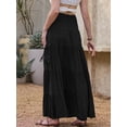 thumbnail image 3 of DARING DIVA Women's Elastic Swing A Line Beach Skirt Medium Black, 3 of 6