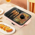 thumbnail image 3 of 2 in 1 Portable Smokeless Electric Shabu BBQ Grill Non-Stick Cooking Pan Hot Pot, 3 of 7