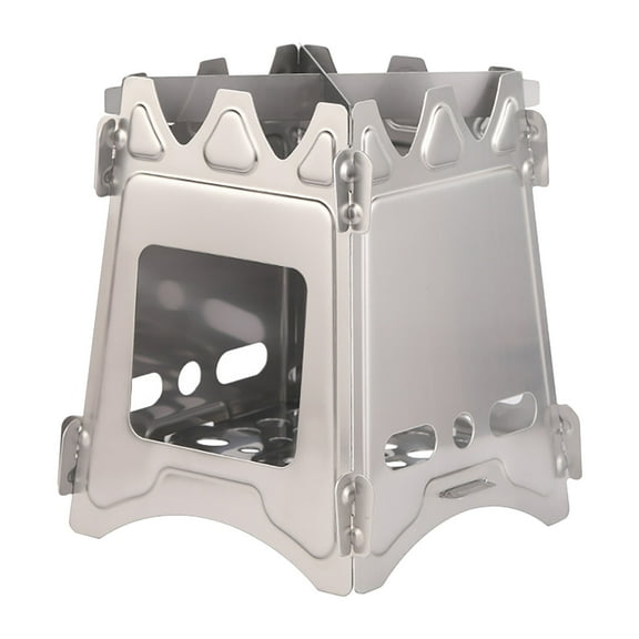 VerPetridure Wood Stove Portable Card Stove 304 Stainless Steel Direct-Fired Stove Small Ws009S