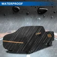thumbnail image 3 of FANOTEK Car Cover for Ford Ranger Super Cab SB Bed | Crew Cab SB Bed 2019-2024, Thickened Waterproof 210D+PU Pickup Truck Full Cover Outdoor Rain UV Snow Dust Protection Black, 3 of 12