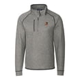 thumbnail image 2 of Men's Cutter & Buck Heather Gray Durham Bulls Big & Tall Mainsail Sweater-Knit Half-Zip Pullover Jacket, 2 of 3