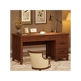 thumbnail image 1 of Ourlova 53.5 inch Executive Desk With Power Outlet Home Office Desk With Drawers Wooden Work Desk With File Cabinet Computer Desk For Work Study Writing, 1 of 8