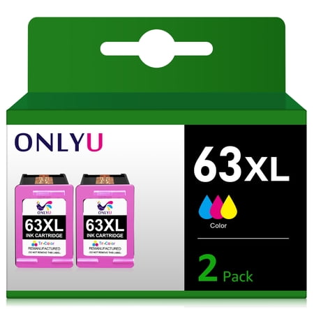 UPC: 0790885558085 | 63 Color Ink Cartridges 2 Pack 63XL Color Replacement for HP Ink 63XL for HP Officejet 3830 4650 4652 4655 5200 5252 5255 5258 Envy 4520 4512 Deskjet 1112 2132 3630 3632 Printer HP 63 Ink Tricolor Ink