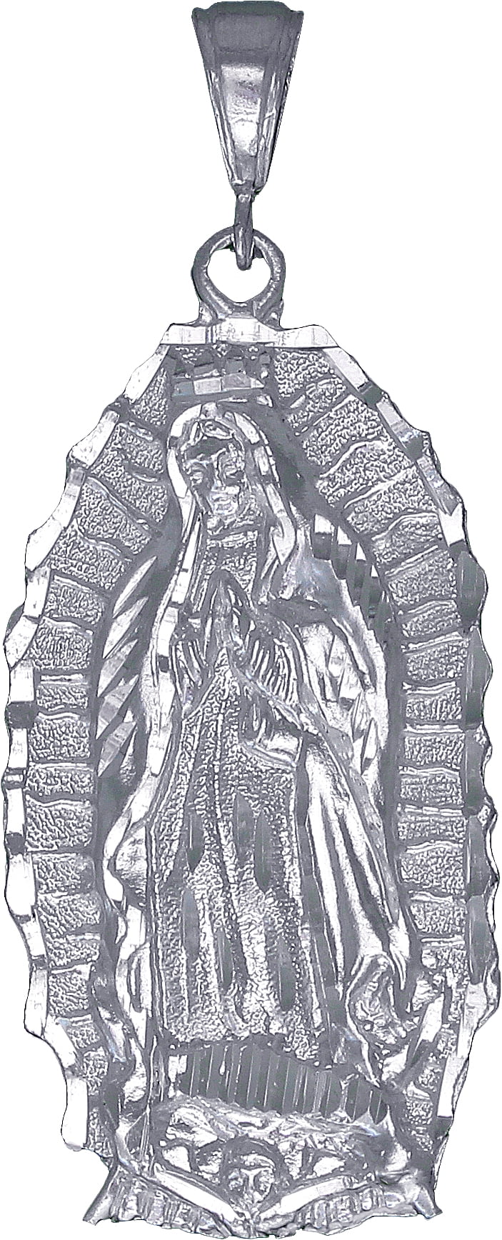 silver virgin mary necklace