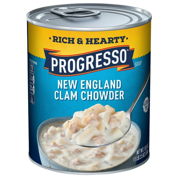 3 Pack of Progresso Rich & Hearty New England Clam Chowder Soup - 18.5 oz (Packaging Varies)