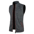 thumbnail image 1 of Chaleco con cremallera para hombre de otoño e invierno, suéter fino de terciopelo, cárdigan ajustado, chaleco con bolsillo y capucha para hombre, 1 of 5
