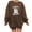 Brown, variant on DeHolifer This Is Some Boo Sheet Sweatshirt Women Halloween Ghost Print Oversized 2023 Casual Long Sleeve Crewneck Pullover Top Brown 2XL