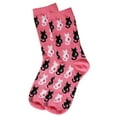 thumbnail image 6 of MeMoi Pink Cat Ribbon Breast Cancer Awareness Bamboo Blend Socks - Mens - Male, 6 of 7