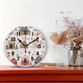 thumbnail image 2 of Yayeee 10" Wall Clock Battery Operated Quartz Round Silent Non-Ticking Home Decor,Red Nordic Christmas House, 2 of 6