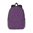 thumbnail image 1 of Lukts Retro Florals Purple Pattern 15 Inch Student Backpack, Waterproof Laptop Backpack with Adjustable Shoulder Straps, Lightweight Travel, Campus Backpack, Unisex, 1 of 6