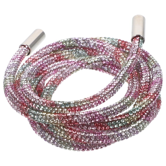 FELTECHELECTR Glass Material Rhinestone Shoe Lace Decorative Rope for Versatile Use in Fashion and Accessories