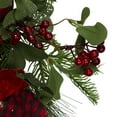 thumbnail image 5 of Northlight Magnolia and Red Berries Artificial Christmas Wreath - 22-Inch, Unlit, 5 of 6