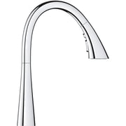 Grohe 32298003 Zedra Single-Handle Pull Down Kitchen Faucet Triple Spray 1.75 GPM In Starlight Chrome Finish