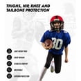 thumbnail image 6 of Exxact Sports Rebel Youth Football Pants with Built in Pads, Lightweight Integrated Football Practice Pants with Lace-up Fly (YXS, White), 6 of 7