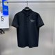 thumbnail image 3 of Polo de verano para hombre, camisa informal con cuello vuelto, marca de moda, con letras estampadas, polo de corte formal para hombre, 3 of 5