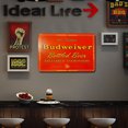 thumbnail image 3 of Placa Metal Vintage Budweiser Pintura Hierro Rectangular Barra Pared 30x20cm, 3 of 9