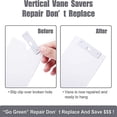 thumbnail image 4 of Vertical Blind Repair Vane Savers, Eco-Friendly Metal Vertical Blind Repair Tabs , (Straight, White, 10), 4 of 4