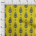 thumbnail image 1 of oneOone Polyester Lycra Fabric Leaves & Paisley Block Printed Fabric 1 Yard 56 Inch Wide, 1 of 4