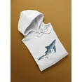 thumbnail image 3 of Watercolor Blue Shark Design Hoodie Men -Image by Shutterstock, Male x-Large, 3 of 4