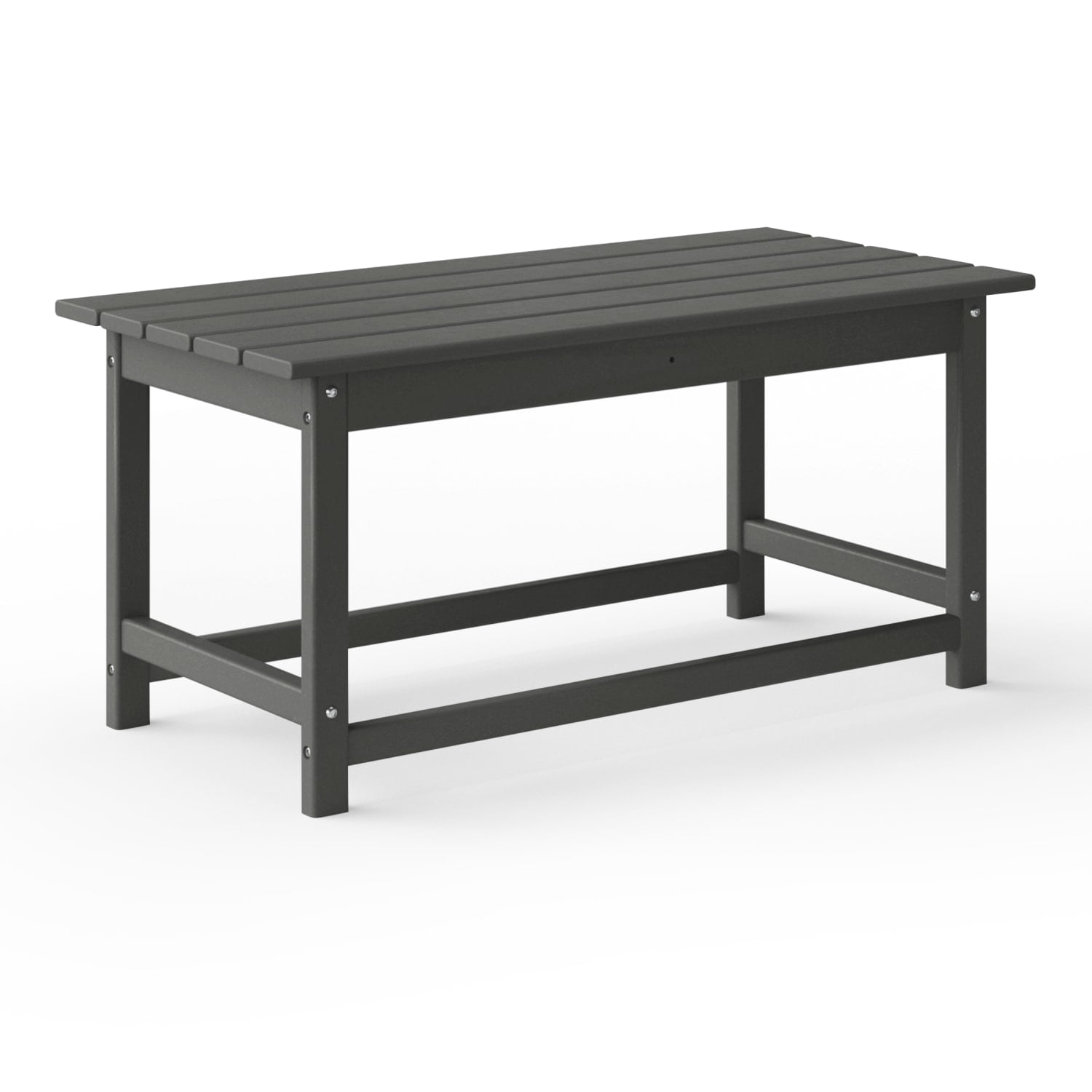 WestinTrends Malibu Patio Outdoor Coffee Table – 35" All-Weather Poly Lumber Adirondack Porch Table, Gray