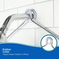 thumbnail image 6 of Kenney® Rust-Resistant Heavy Duty 3-Tier Large Hanging Shower Caddy with Suction Cups and Four Razor Holders, Chrome, 6 of 7