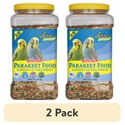 (2 pack) 3-D Pet Products Premium Parakeet Food, 5.0 lb. Stay Fresh Jar