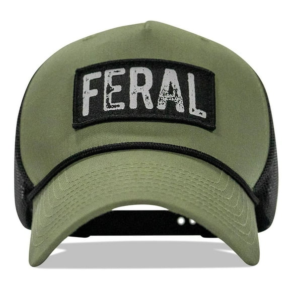 Combat Iron Feral Patch Rope Snapback Hat – Military Green & Black, Adjustable Fit