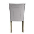 thumbnail image 4 of Benjara Lui 26 Inch Modern Side Chair, Button Tufted Back, Set of 2, White, Oak, 4 of 5
