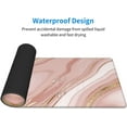thumbnail image 3 of Pink Gold Marble Gaming Mouse Pad XL Extended Large Mousepad with Nonslip Rubber Base Stitched Edges Laptop Computer Keyboard Desk Mat for Office Home Gamer, 3 of 6