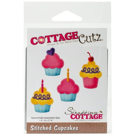 - CottageCutz Die, Stitched Cupcakes, 1.6