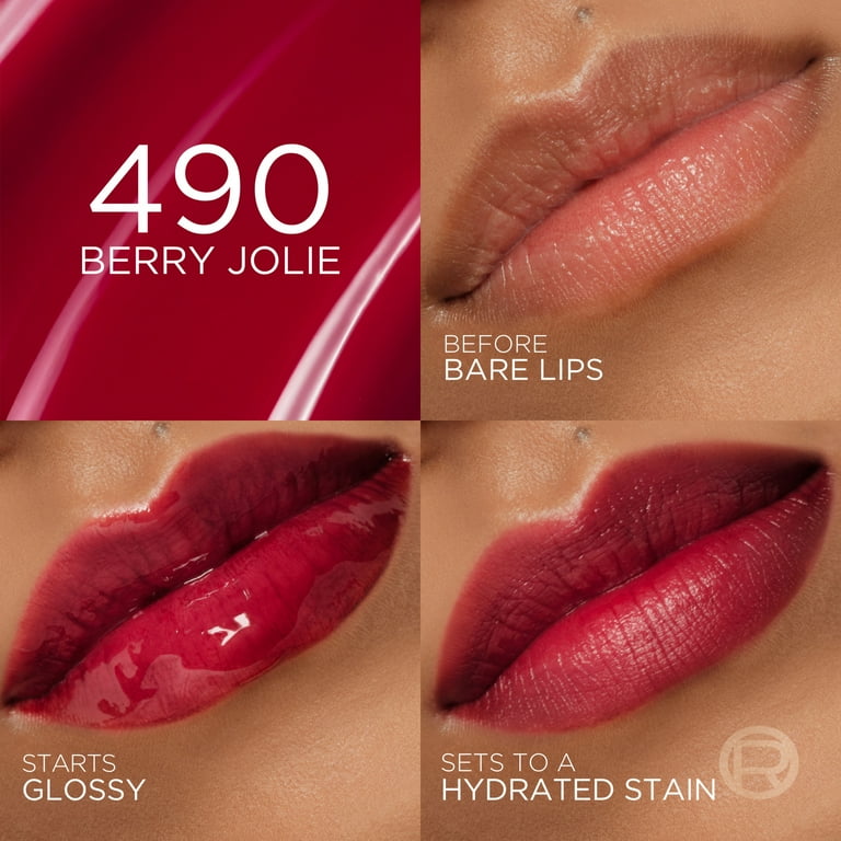 L'Oreal Paris Hyaluron Tint Lip Stain, 490 Berry Jolie, 0.16 fl oz