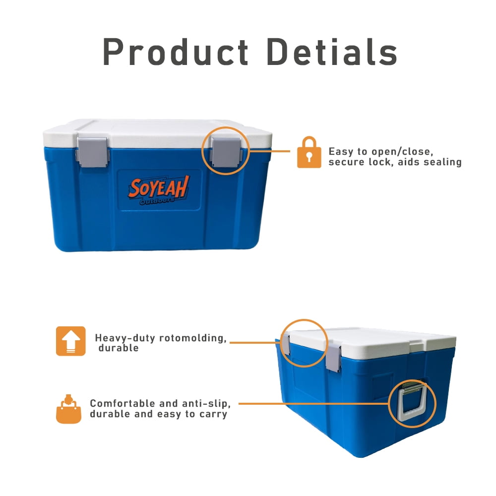 65-85QT Ultra-Large Capacity Cooler Collection, Leakproof Insulated Hard Coolers with Anti-Slip Handle & Multi-Scenario Design, Ideal for Long Trips, Beach & Group Activities