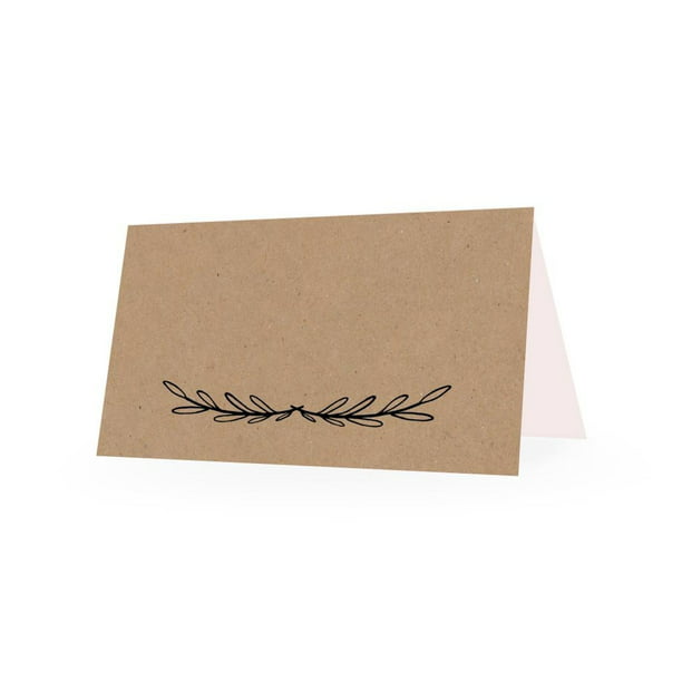 25 Rustic Kraft Tent Table Place Card For Wedding Thanksgiving