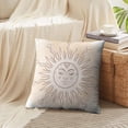 thumbnail image 4 of LALILO Throw Pillow Covers Sun Retro Vintage Decorative Art Retro Cushion Cover 18" x 18", 2 Pack, 4 of 6