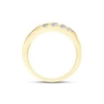 thumbnail image 6 of 1/10 CT Round Cut Natural White Diamond Two Tone Mens Engagement Band Ring In 14K Gold Plated 925 Sterling Silver (Color: I-J, Clarity: I2-I3, 0.10 Cttw) -5, 6 of 11