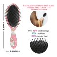 thumbnail image 6 of Pink Christmas Santa Pattern Hair Brush,Girls Detangling Hair Brush,Glide Through Tangles with Ease for Wet & Dry Hair,8.8"X2.8", 6 of 7