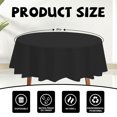 thumbnail image 4 of 10 Pack Premium Disposable Plastic Tablecloth 84" Round Table Cover for Birthdays Weddings Christmas Anniversary Buffet Table,Black, 4 of 5