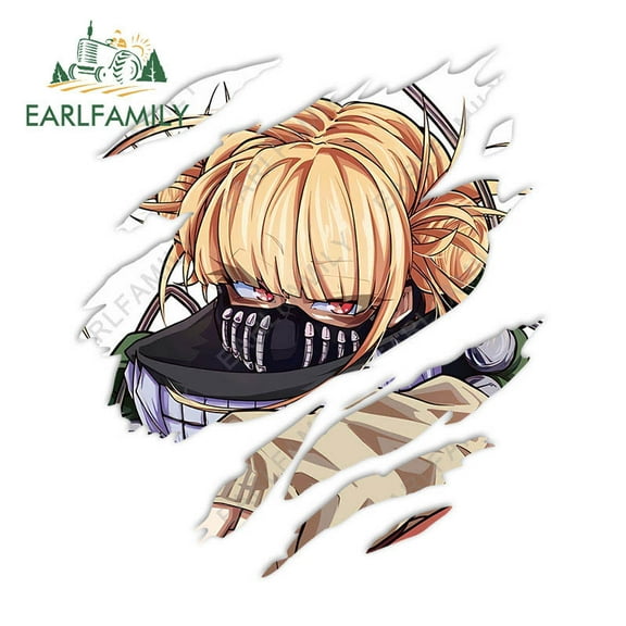 EARLFAMILY 5.1 Inch Himiko Toga Cartoon Car Sticker Trunk Windshield Waterproof Decals Anime Graffiti Scratch-Proof Car Accessories
