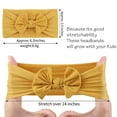 thumbnail image 5 of Baby Girls Nylon Headbands Turban Hair Bows Hair Band Elastic Hair Accessories for Kids Toddlers Infants Newborn, 20 PCS, 5 of 6