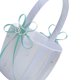 thumbnail image 3 of Billuyoard Cesta de niña de flores de corazón doble de cristal con lazo de cinta de satén de lujo Kits de decoración para fiestas lago azul, 3 of 6