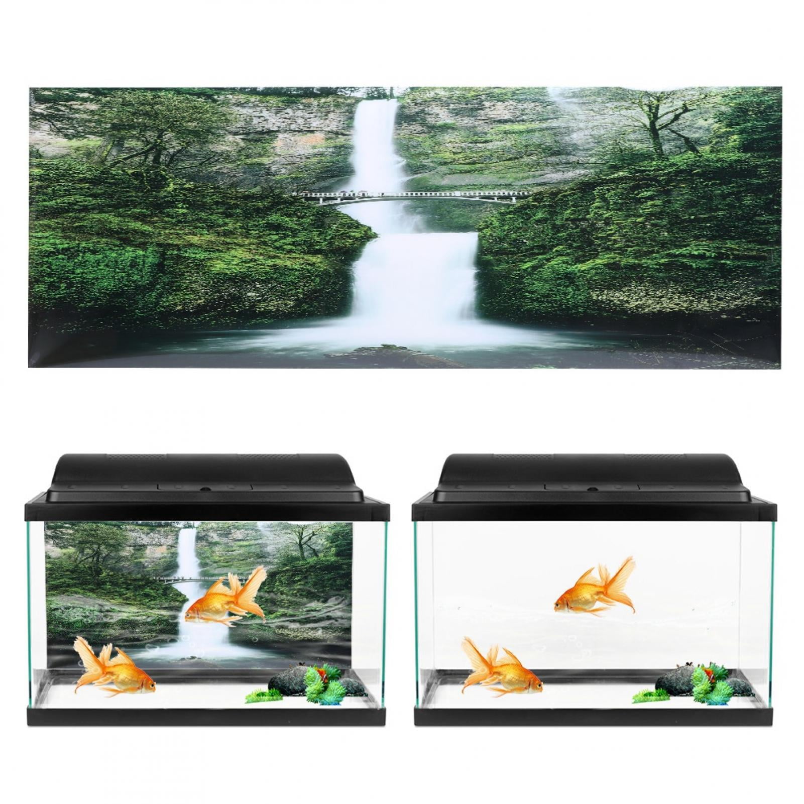 Landscape Image Poster Decoration Aquarium Background Sticker, Aquarium Sticker, PVC Sticker For