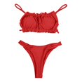 thumbnail image 2 of Gibobby Traje de Baño Sexy Bikini Bikini de mujer Sólido sin espalda Traje de baño sexy Hollow Beach Vacation Traje de baño(Rojo,G), 2 of 4