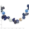 thumbnail image 2 of Auriga Fine Jewelry 925 Sterling Silver Agate w/Shell, Lapis and Sodalite w/2in ext. Necklace for Women 18", 2 of 6