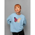 thumbnail image 2 of Flower Butterfly Sweatshirt Women -Smartprints Designs, Female Large, 2 of 4