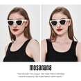thumbnail image 3 of Gafas de sol mosanana ojo de gato blanco retro vintage de moda años 90, 3 of 6