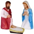Blow Mold 3 Piece Outdoor Nativity Scene Holy Family with Lights